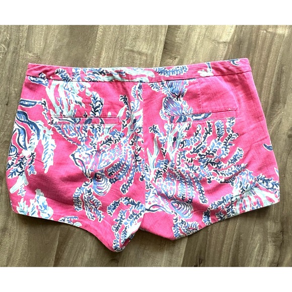 Lilly Pulitzer Preppy Coastal Addie Pocket Shorts Pink Samba Print SIZE 4 - Picture 4 of 9